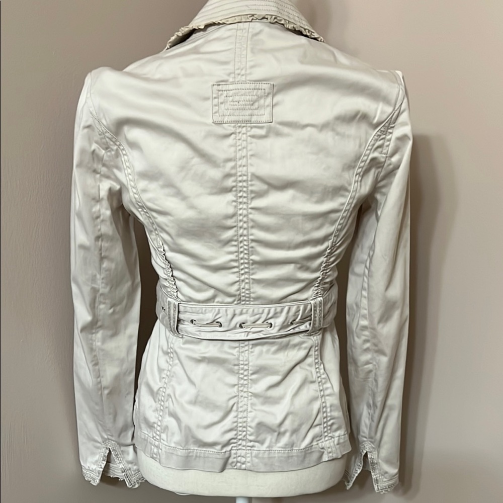 White House Black Market Cream Blazer with Tie Closure - Picture 6 of 9